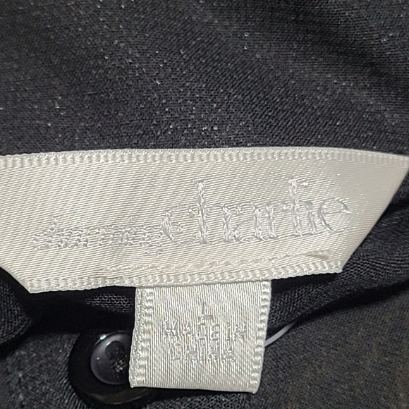 Charming Charlie sheer peplum sleeveless blouse size L - Picture 6 of 8